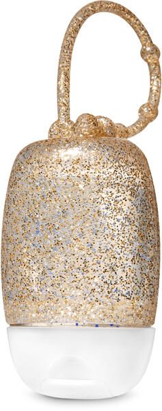 ДЪРЖАЧ ЗА АНТИБАКТЕРИАЛЕН ГЕЛ "GOLD  GLITTER -SILICONE" 
